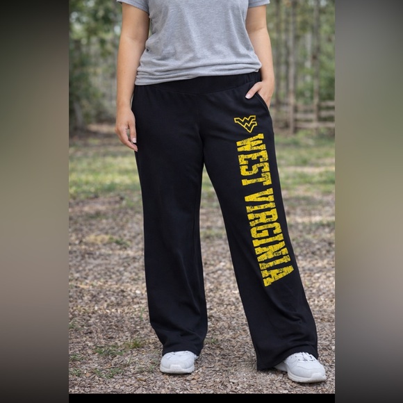 Soffe Pants - Soffe West Virginia Mountaineers Sweatpants Women’s Large WVU Black Lounge Pants